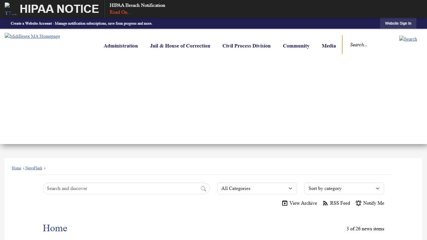 News Flash • Middlesex Sheriff's Office, MA