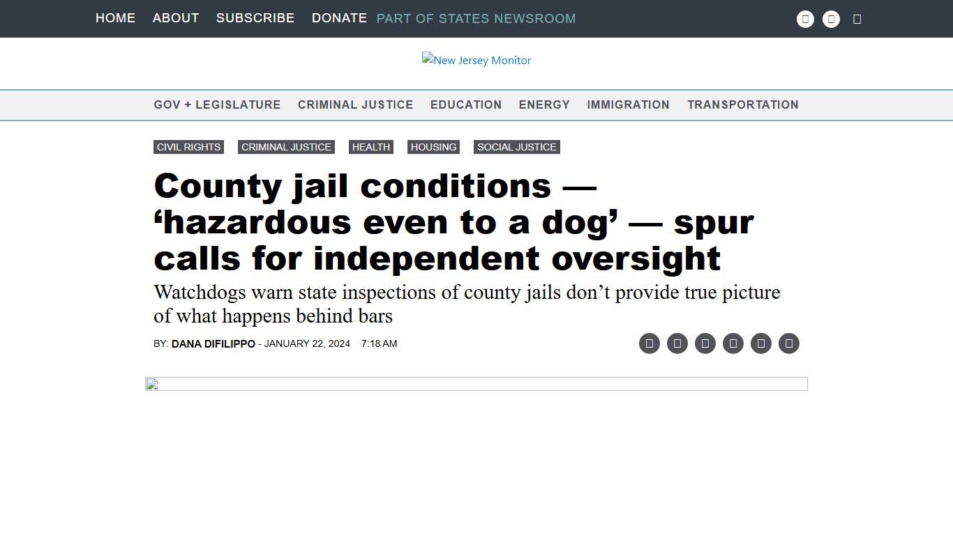 County jail conditions — 'hazardous even to a dog' — spur calls for independent oversight • New Jersey Monitor